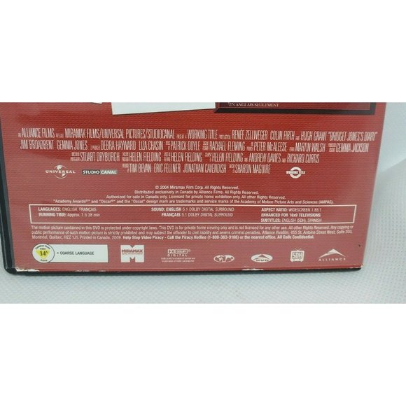 Bridget Jones Diary DVD 2001 Widescreen Renee Zellweger Hugh Grant No Scratches - Picture 10 of 10